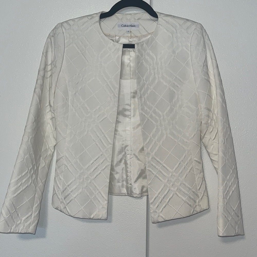 White Calvin Klein Blazer